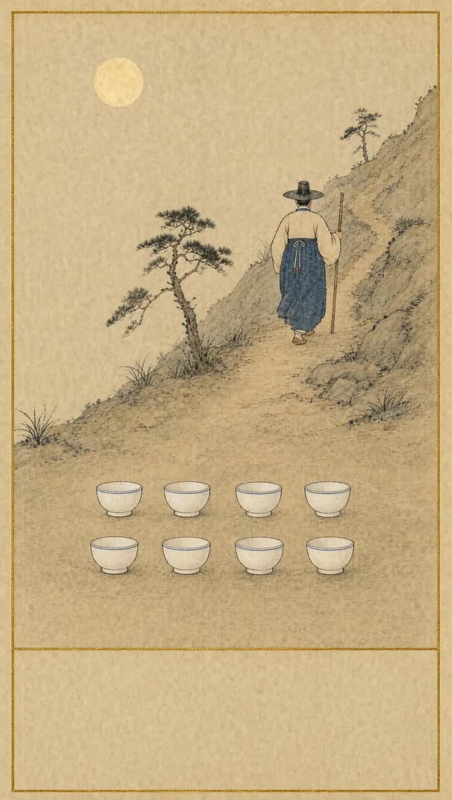 컵 8 타로 카드