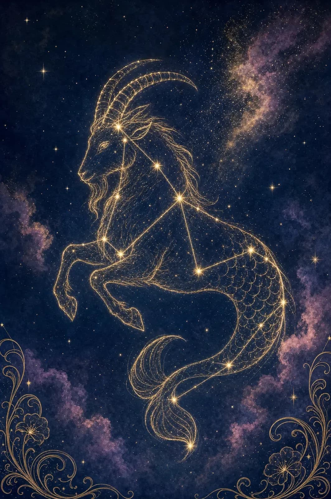 Capricorn constellation art