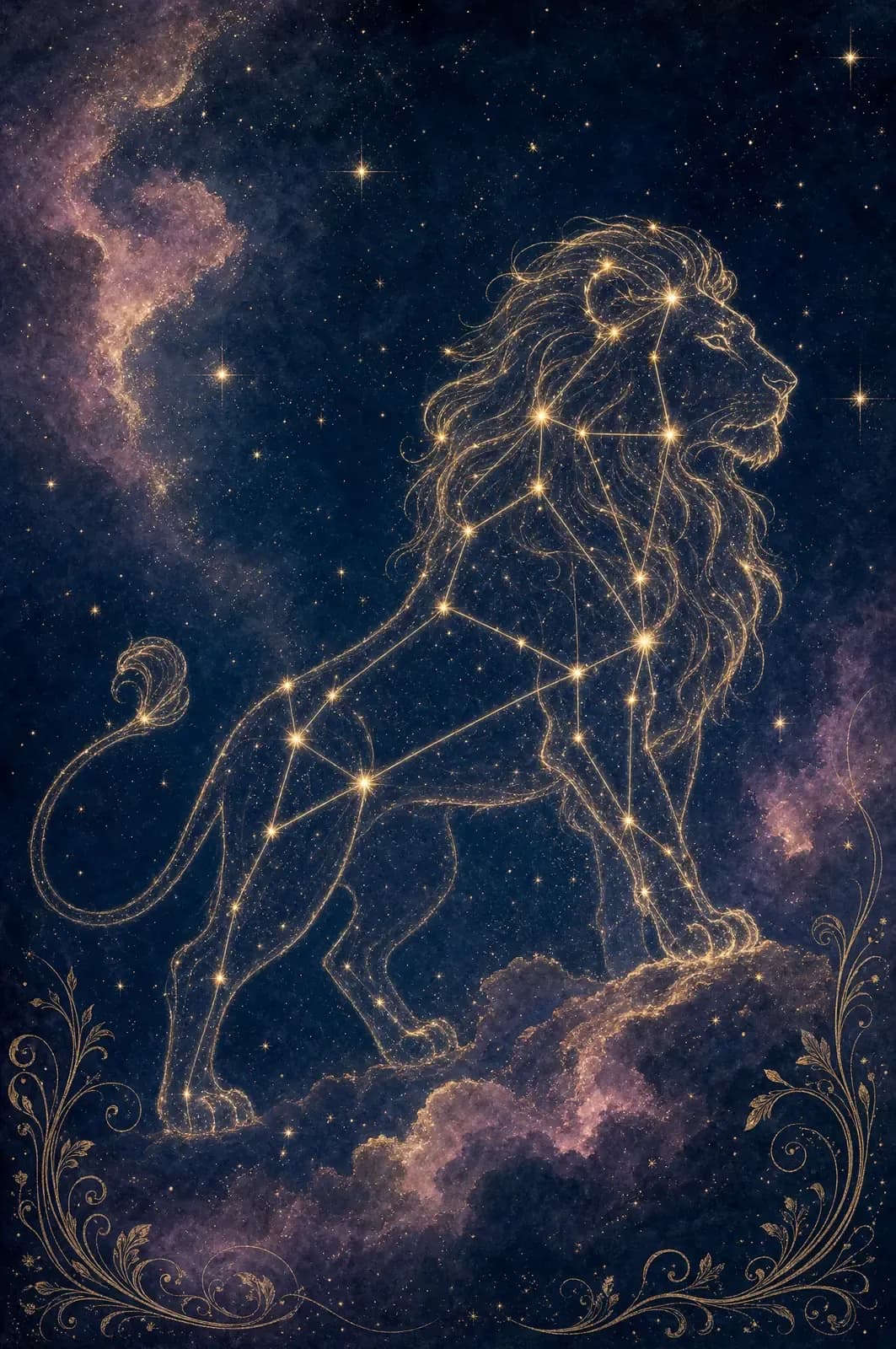 Leo constellation art