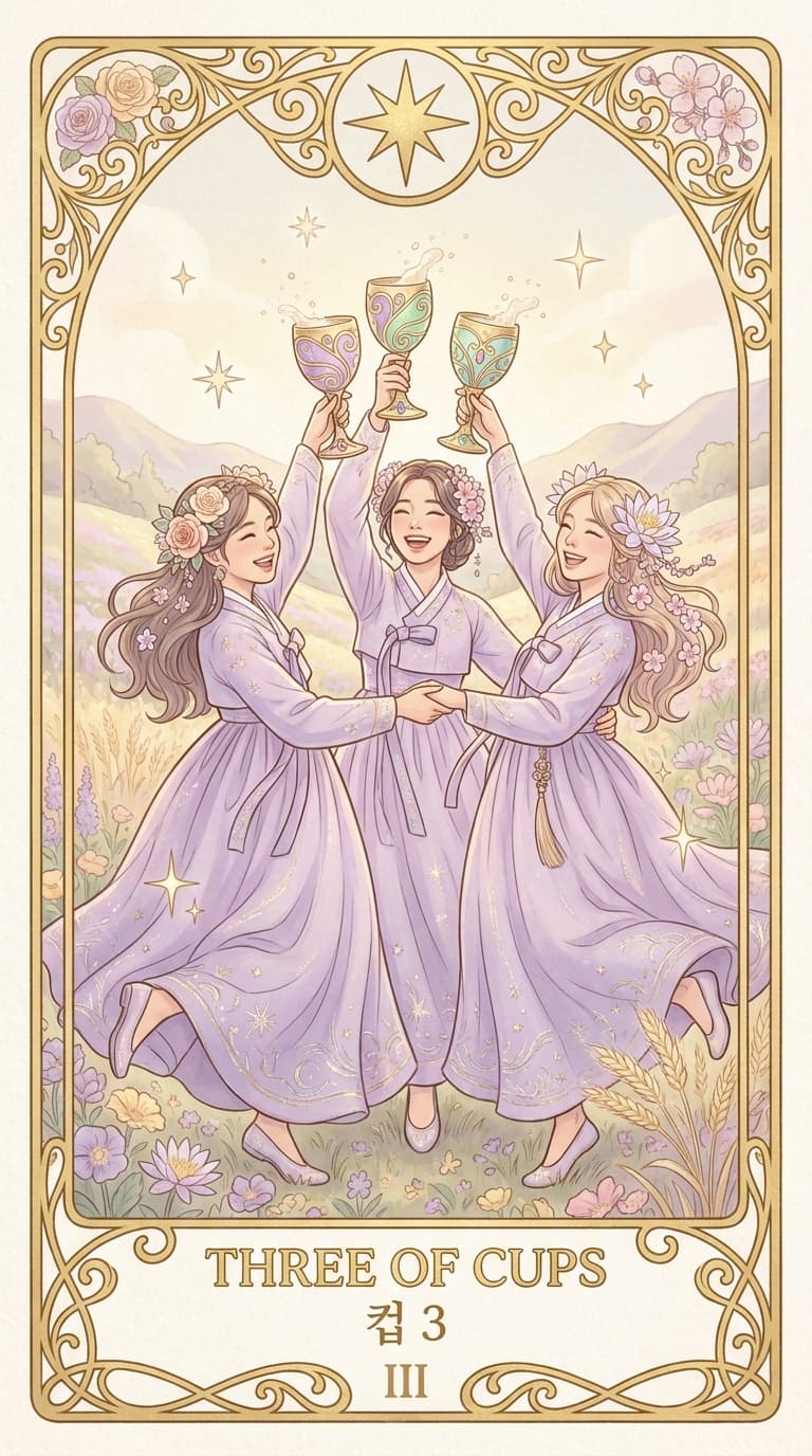컵 3 타로 카드